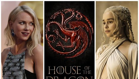 Naomi Watts, „House of the Dragon“ plakatas, Emilia Clarke