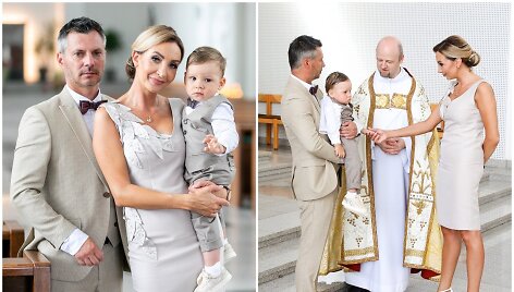 Gerdos ir Andriaus Žemaičių sūnaus Nikolo krik&scaron;tynų akimirkos