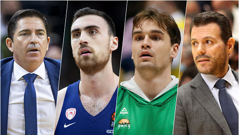 Iš kairės: Xavi Pascualis, Nikola Milutinovas, Mario Hezonja, Dimitris Itoudis