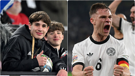 Kamuolį Joshua Kimmichui greitai padavęs paauglys (kairėje) i&scaron;garsėjo