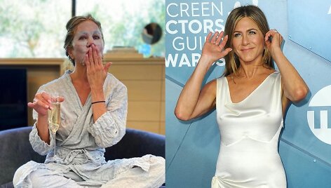 Jennifer Aniston per &scaron;ių metų (2020 m.) ir pernyk&scaron;čius (2019 m.) &bdquo;Emmy&ldquo; apdovanojimus