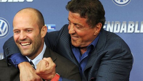 Jasonas Stathamas ir Sylvesteris Stallone