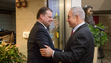 Saulius Skvernelis susitiko su Izraelio premjeru Benjaminu Netanyahu