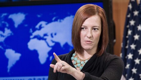 JAV valstybės departamento atstovė Jen Psaki