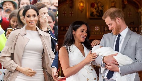 Meghan Markle ir princas Harry su sūnumi Archie