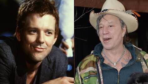 Mickey Rourke'o i&scaron;vaizdos pokyčiai