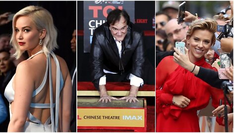  Jennifer Lawrence, Tarantino ir Scarlett Johanson / Fotokoliažas