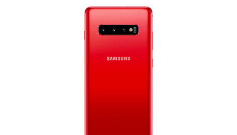 Raudonas „Samsung Galaxy S10“