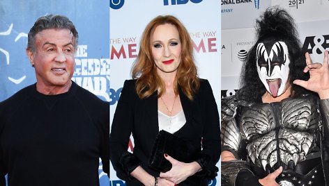 Sylvesteris Stallone, J.K.Rowling, Gene'as Simmonsas