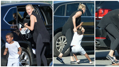 Charlize Theron su sūnumi Jacksonu