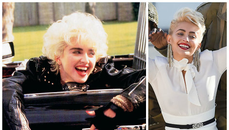 Madonna 1987 metais ir Paris Jackson 2017 metais