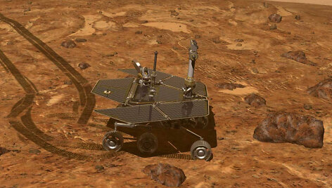 Menininko įsivaizduojamas marsaeigio &bdquo;Opportunity&ldquo; vaizdas