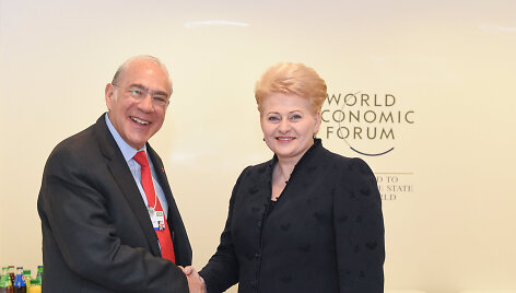 EBPO generalinis direktorius Angelas Gurria ir Dalia Grybauskaitė
