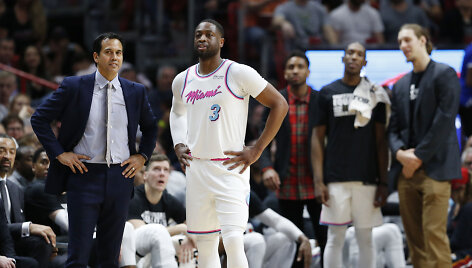 Erikas Spoelstra ir Dwyane'as Wade'as
