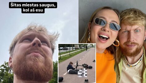 Artūras Tra&scaron;ka su žmona Silvija ir nukentėjęs vaikas