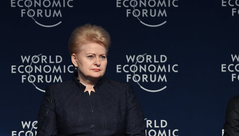 Lietuvos prezidentė Dalia Grybauskaitė Pasaulio ekonomikos forume, Davose. 