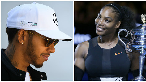 Lewisas Hamiltonas ir Serena Williams