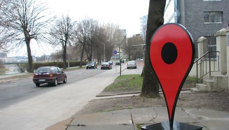 Renginio vieta buvo pažymėta „Google Maps“ ženklu