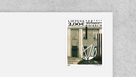 YIVO 100mečiui skirtas pa&scaron;to ženklas