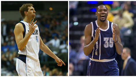 Dirkas Nowitzkis ir Kevinas Durantas