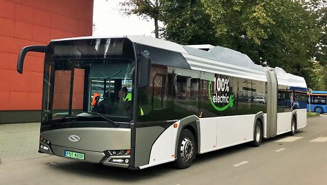 Lenkiškas, 18 metrų, elektrinį autobusas.