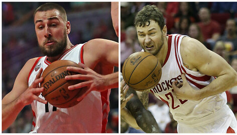 Jonas Valančiūnas ir Donatas Motiejūnas