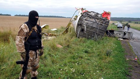 Numušto „Malaysia Airlines“ lėktuvo nuolaužos Donecke, Ukrainoje.