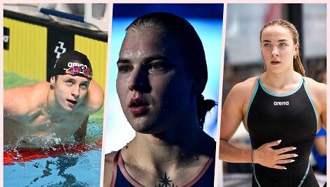 Mantas Kau&scaron;pėdas, Rūta Meilutytė ir Smiltė Plytnykaitė garsėja sprinterių savybėmis.