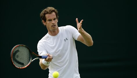 Andy Murray treniruotė Vimbldone