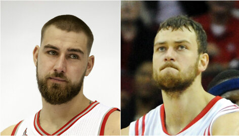 Jonas Valančiūnas ir Donatas Motiejūnas