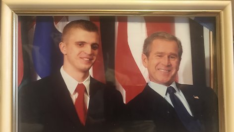 Giedrimas Jeglinskas ir tuometinis JAV prezidentas G.W.Bushas