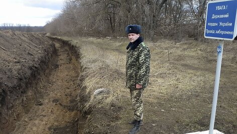 Kasamas griovys Ukrainos pasienyje