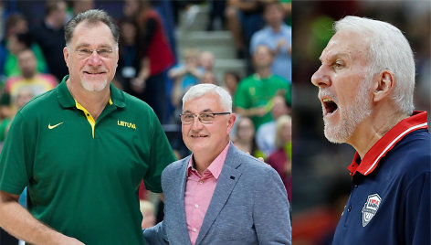 Arvydas Sabonis, Jonas Kazlauskas ir Greggas Popovichius