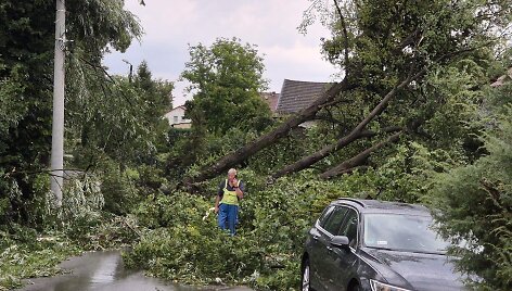 Rudzinieco seniūnijoje žalos pridarė viesulas