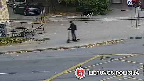 Užfiksuotas paspirtukininkas
