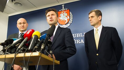 Rolandas Ki&scaron;kis, Darius Raulu&scaron;aitis ir Gediminas Grina