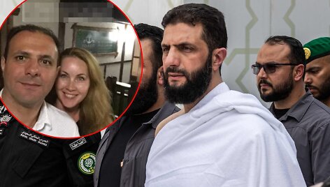 Maheras al Sharaa su žmona Tatjana Zakirova ir jo brolis Sirijos prezidentas