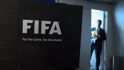 FIFA būstinė prie&scaron; spaudos konferenciją