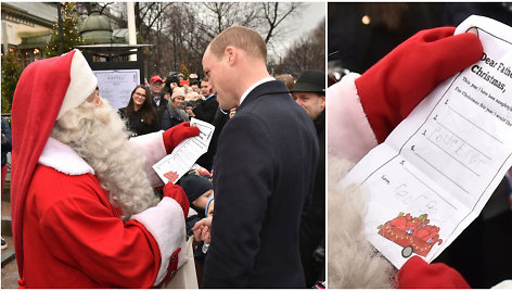 Princas Williamas Kalėdų Seneliui įteikė savo sūnaus dovanų sąrašą