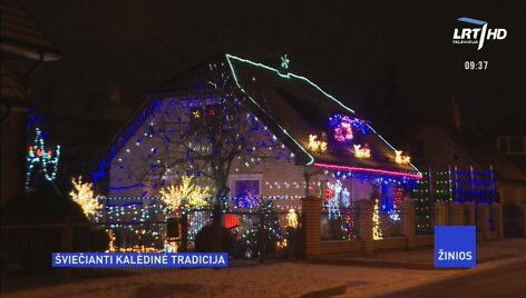 Kalėdoms papuo&scaron;tas namas &Scaron;iauliuose
