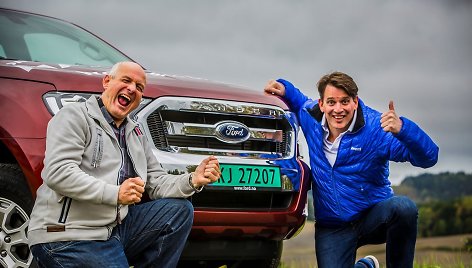 Knutas Wilthilas ir Henrikas Borchgrevnikas su „Ford Ranger“