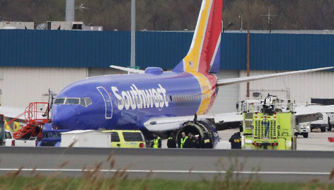 Avariniu būdu nusileidęs bendrovės „Southwest Airlines“ lėktuvas