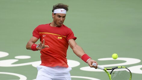 Rafaelis Nadalis oliminio teniso turnyro a&scaron;tuntfinalyje patiesė Gillesą Simoną
