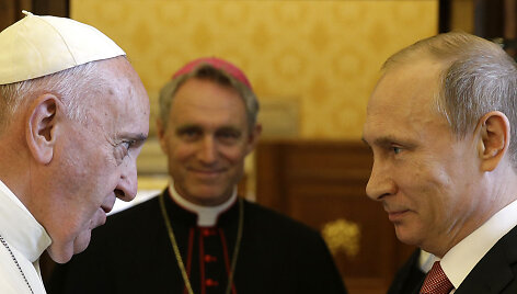 Popiežius Pranci&scaron;kus ir Vladimiras Putinas