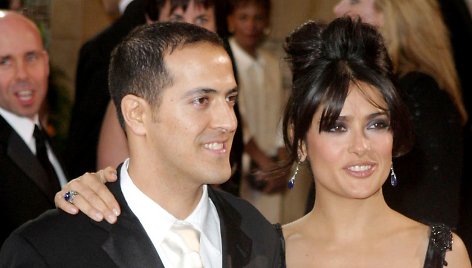 Salma Hayek su broliu Sami Hayeku