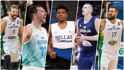 Kiek NBA žaidėjų rungtyniaus Europos čempionate?