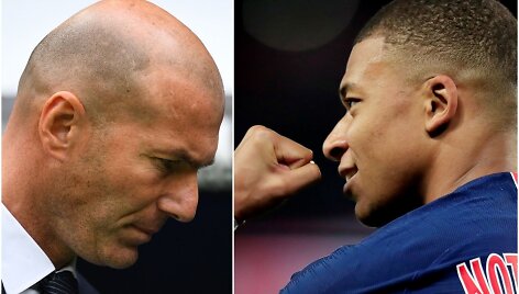 K.Mbappe ketina likti Paryžiuje, nepaisant vilionių i&scaron; Madrido, kur dirba Z.Zidane'as.