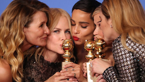 &bdquo;Nekalto melo&ldquo; aktorės Laura Dern, Nicole Kidman, Zoe Kravitz, Reese Witherspoon ir Shailene Woodley
