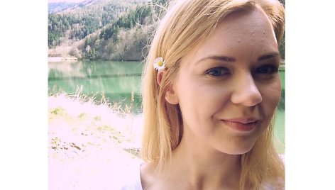 Monika Linkytė filmavimo aikštelėje Austrijoje