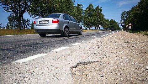 13-asis kelio A13 kilometras, važiuojant į Klaipėdos į Palangą